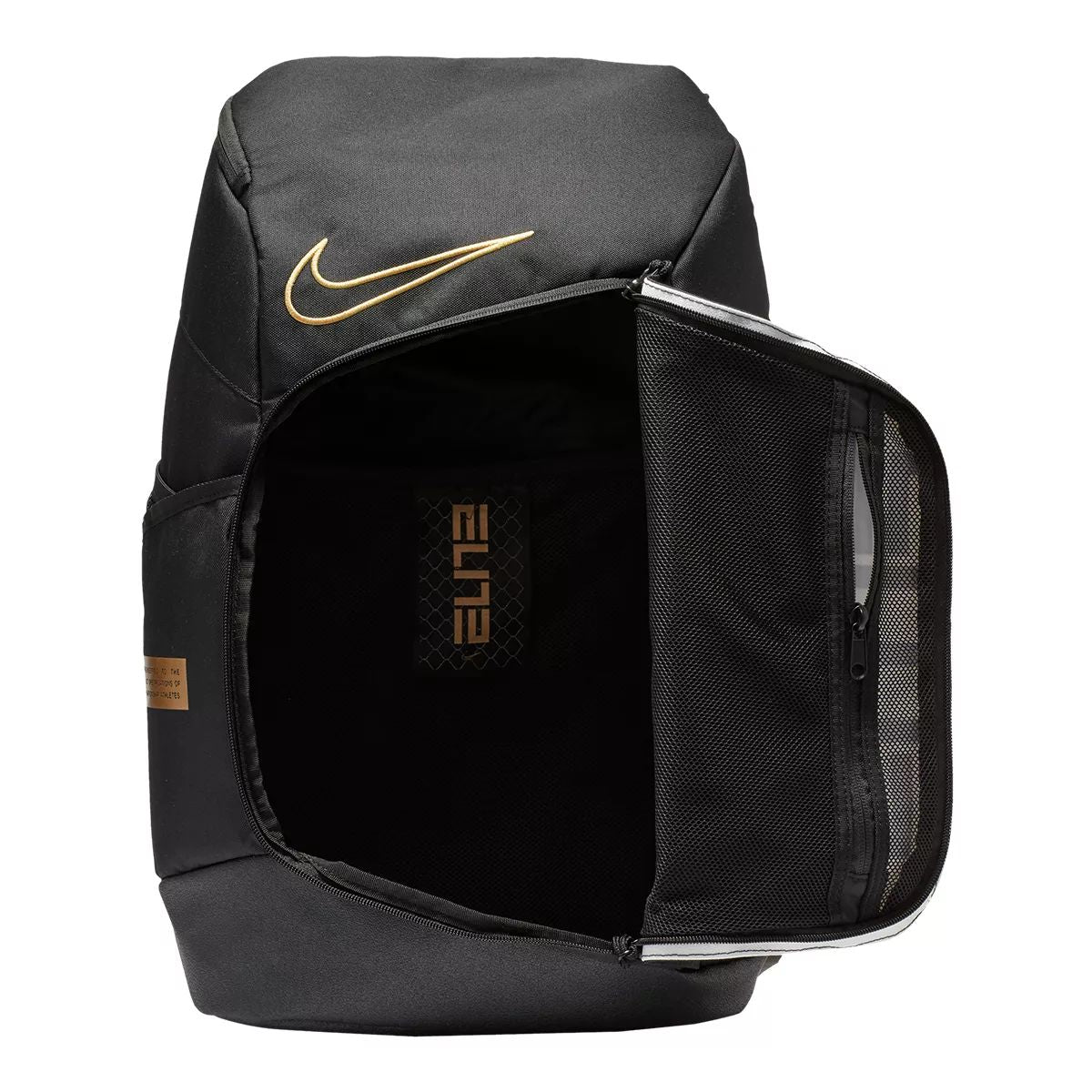 Nike Elite Pro Basketball Backpack
'Black White Metallic Gold'