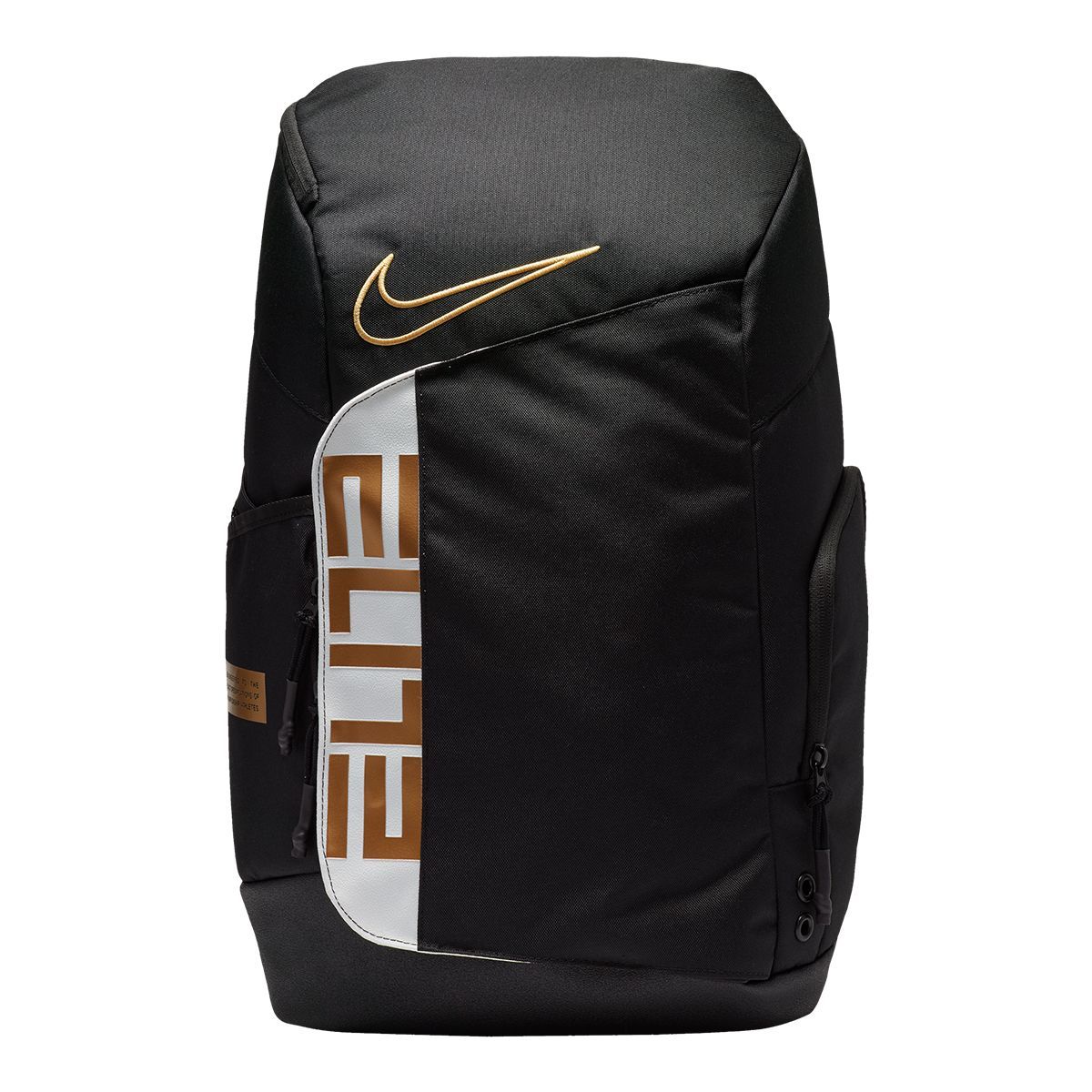 Nike Elite Pro Basketball Backpack
'Black White Metallic Gold'